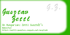 gusztav zettl business card